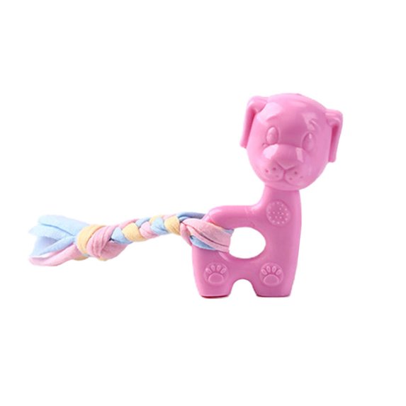 SSBSM Bite Resistant Dog Interactive Toy - Soft Animal Shape Teething Toy for Small and Medium Dogs - Indoor Fun