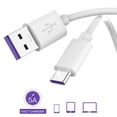 thumbnail image 3 of Moyic Cable de carga USB C de repuesto para tipo C, línea de datos móviles, línea alámbrica de carga rápida, accesorios de Cable USB Teléfono y Comunicación Blanco 1m, 3 of 6