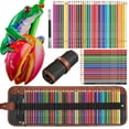 thumbnail image 1 of Heshengping 48 Color Colored drawing sketching Pencils Set for Coloring Books Drawing kit Art Supplies with Roll up Canvas Case gift for Adults Beginners familys, 1 of 8