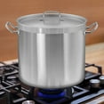 thumbnail image 2 of NutriChefKitchen Batterie de Cuisine en Acier Inoxydable Marmite, Casserole à Soupe à Induction Robuste de 30 Pintes avec Couvercle en Acier Inoxydable, Répartition Uniforme de la Chaleur, Compatible avec la Plupart des Surfaces de Cuisson (NCSPT30Q), une S, 2 of 8
