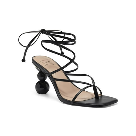 

INC Womens Lillias Faux Leather Ankle Tie Thong Sandals