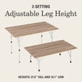 thumbnail image 2 of Coleman Living Collection Folding Table w/Lightweight Aluminum Frame, Brown, 2 of 7