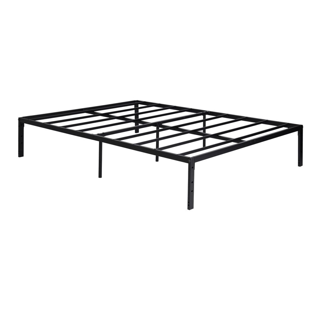 Gewnee 55 Inches Full Bed Frame,Heavy Duty Metal Platform with Storage Space Under Frame,No Box Spring Needed,Black