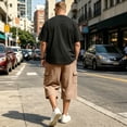 thumbnail image 5 of Dresfit Cargo Shorts for Men Baggy Drawstring Long Shorts Summer 2026 Baggy Outdoor Bermuda Shorts Big and Tall Cropped Loose Athletic Carpenter Shorts L, 5 of 6