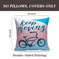 thumbnail image 2 of LALILO Throw Pillow Covers Sketched Lettering With Bicycle Trendy Cushion Cover 18" x 18", 2 Pack, 2 of 6