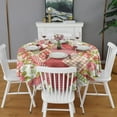 thumbnail image 2 of Pioneer Flower Floral Print Pattern Round Tablecloth 60"x60",Wrinkle Wipeable Table Cloth for Kitchen Dining Room Picnic Patio Party, 2 of 6