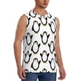 thumbnail image 2 of Fotbe Men's Lovely Penguin Print Men's Sleeveless Muscle Tank Tops Casual T-Shirts for Gym Workout Beach-XX-Large, 2 of 8