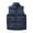 Blue, variant on Men's Puffer Vest Outerwear Winter Zipper Quilted Puffy Sleeveless Jacket Outdoor White 6(L)