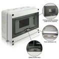 thumbnail image 3 of Waterproof Electrical Box, IP65 8-MODULES Electrical Circuit Breaker Box, Waterproof Outdoor Electrical Box, Control Cabinet, Junction Box for Outdoo, 3 of 5