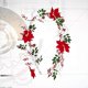 thumbnail image 2 of Artificial Wreaths Outdoor Artificial Rattan Red Berries Decoration Simulation Rattan Leaves Wreath Garland Z, 2 of 4