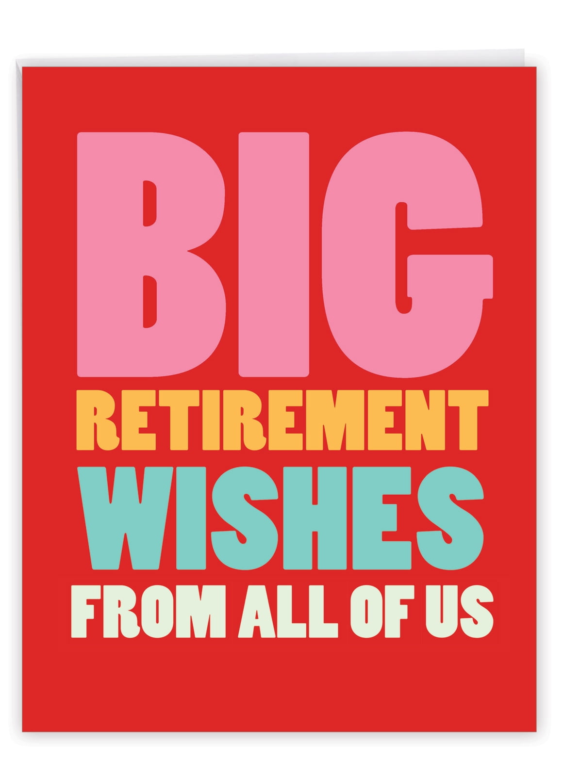 1 Jumbo Funny Retirement Greeting Card (8.5 x 11 Inch) - Big Retirement WiSh-tirement J2734RTG-US