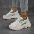 thumbnail image 2 of Zapatos De Plataforma De Malla Transpirable Para Mujer, Zapatos Casuales Al Aire Libre Con Cordones, Zapatos Deportivos Ligeros De Bajo Perfil, 2 of 4