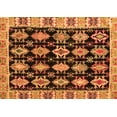 thumbnail image 1 of Ahgly Company Indoor Rectangle Abstract Orange Modern Area Rugs, 4' x 6', 1 of 4