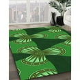 thumbnail image 3 of Ahgly Company Machine Washable Indoor Round Transitional Deep Emerald Green Area Rugs, 4' Round, 3 of 7