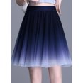 thumbnail image 4 of Women's Elegant Tulle Skirts, Gradient Color Elastic A-Line Layered Short Skirt Streetwear, 4 of 10