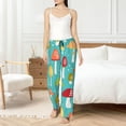 thumbnail image 4 of Pofeuu Mushrooms Print Women's Fashion Pajama Pants with Pockets Comfy Drawstring Sleep Lounge Bottoms-Small, 4 of 6