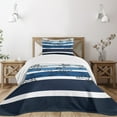 thumbnail image 3 of Ambesonne Starfish Quilted Bedspread Set 2 Pcs, Stripes Starfish, Twin Size, Multicolor, 3 of 6