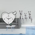 thumbnail image 2 of Reloj acrílico y conjunto de figuras familiares de conejos, diseño decorativo creativo para sala de estudio, cafetería, escritorio de oficina, mesa de, 2 of 8