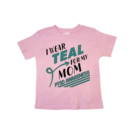 

Inktastic I Wear Teal for my Mom- PTSD Awareness Gift Toddler Boy or Toddler Girl T-Shirt
