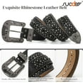 thumbnail image 6 of SUOSDEY Sparkly Rhinestone Belt for Women Men Western Cowboy Cowgirl Bling Diamond Leather Belt for Jeans Gifts, 6 of 7