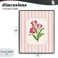 thumbnail image 4 of Stupell Industries French Country Magenta Tulips over Stripes Black Framed Giclee Art, 11 x 14, by Diane Neukirch, 4 of 8