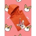 thumbnail image 3 of Welsh Corgi Puppy Let's Party Hoodie Women -Image by Shutterstock, Female 4X-Large, 3 of 4