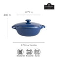 thumbnail image 4 of 10 Strawberry Street Sienna Covered Casserole 10" and 7" Stoneware Bakeware Set of 2, Blue, 4 of 6