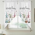 thumbnail image 2 of Happy Easter Swag Valances for Windows, Kitchen Window Curtains Over Sink, Cute Gnomes Eggs Spring Daisy Flowers Plants Window Treatment Curtains for Living Room/Bedroom Curtains 2 Panel Sets 36"x45", 2 of 8