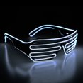 thumbnail image 4 of Lunettes de Soleil LED à LED Fil El avec Volet Lumineux Néon Rave, 4 of 5