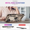 thumbnail image 4 of Dteck Case for iPhone 17,Military Grade Drop Impact Case 360 Metal Rotating Ring Kickstand Holder Armor Heavy Duty Shockproof Cover for iPhone 17 ,Gold, 4 of 7
