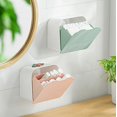 thumbnail image 2 of Contenedor de almacenamiento montado en la pared, caja de servilletas sanitarias para baño, 2 of 4