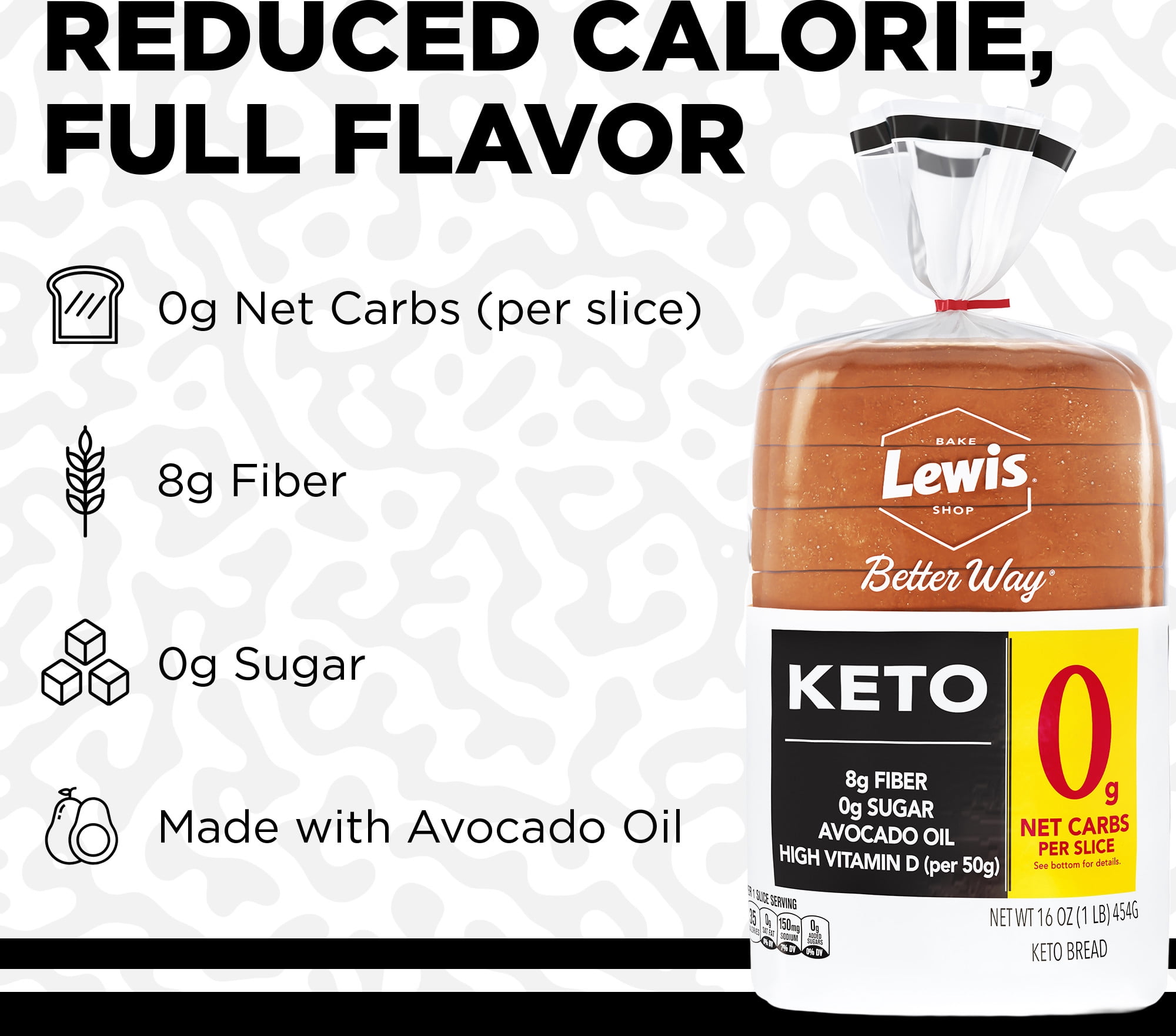 Lewis Bake Shop Better Way White Keto Bread, 16 oz