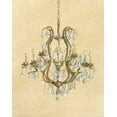 thumbnail image 2 of Laurencon 15x18 White Modern Wood Framed Museum Art Print Titled - Elegant Chandelier II, 2 of 4