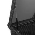 Sundale Outdoor Deluxe Wicker Deck Storage Box, Weatherproof Garden