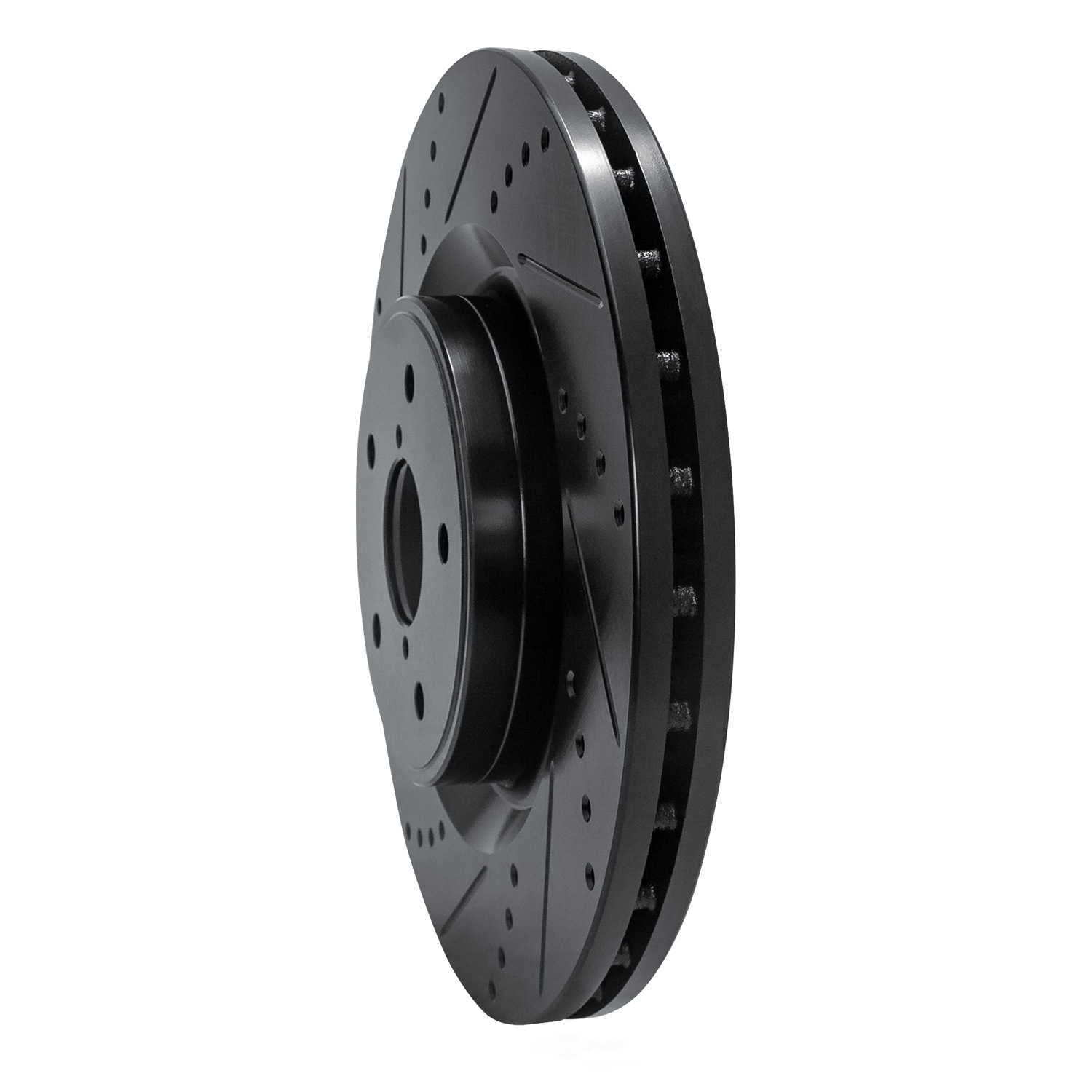Dynamic Friction Company 633-13041L DFC Brake Rotor - Drilled And Slotted - Black