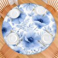 thumbnail image 2 of Pioneer Flower Floral Print Pattern Round Fitted Tablecloth with Elastic Edge,Dining Table Cover Waterproof,Outdoor Round Tablecloth for Camping,Dining,Indoor and Outdoor, 2 of 7