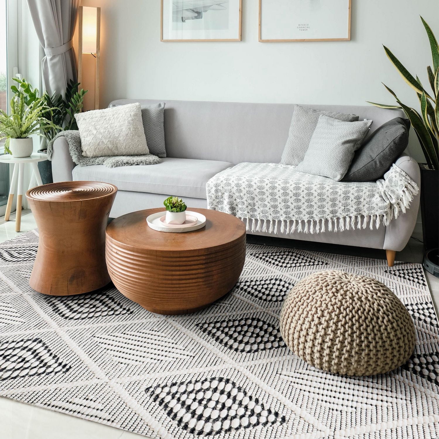 Mirage Marko Cream & Grey 8' x 10' Area Rug