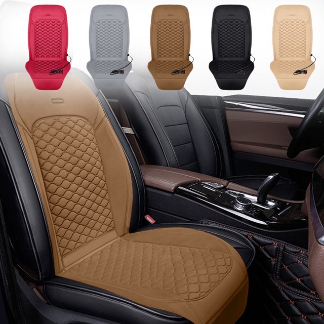 Cyber and Monday Deals kkbbma Car Heated Seat Cushion New Car Heated Seat Cushion Winter Electric Heating Car Seat Electric Heating Short Plush Heated Seat Cushion 12V Suitable For Both In Car Home