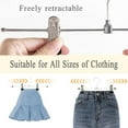 thumbnail image 3 of ZYENRY 20 Pcs Pant Hangers with Clips, 11.8Inch Skirt Hangers with Non-Slip Adjustable Clips, Stainless Steel Hanger with Clip, 360° Rotatable Ultra Thin Coat Trousers Pants Hangers for Space Saving, 3 of 7