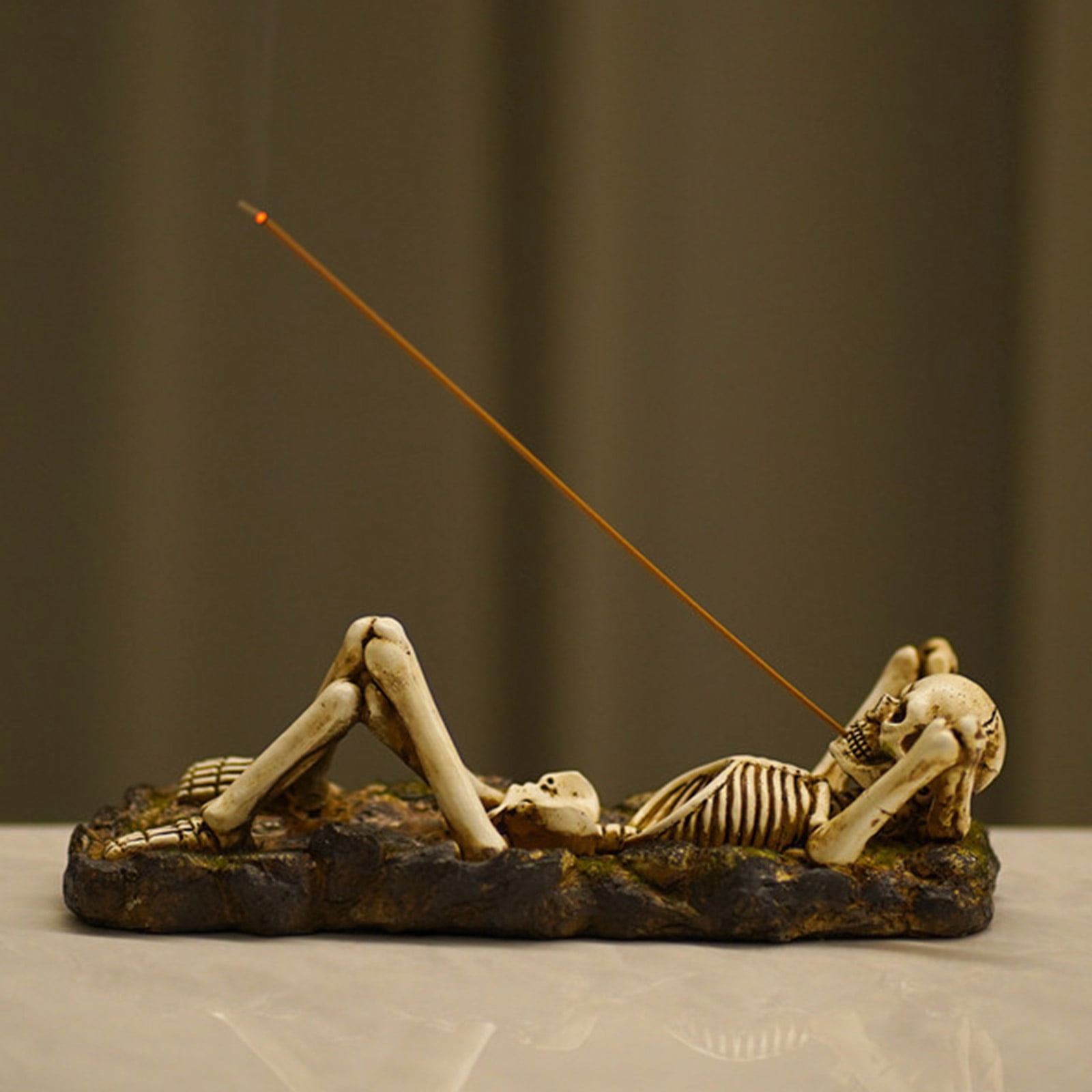 Skull Incense Holder for Creative Ghost Incense Stick Tray Aromatherapy Stand