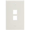 thumbnail image 1 of Placa 2 Entradas Leviton Plástico Blanco 11.5X7X0.5 Cm, 1 of 3