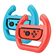Racing Wheel for Nintendo Switch / Switch OLED Joy-Con Controller (Set of 2 Red + Blue) Racing Steering Wheel Controller Accessory Grip Handle Kit Attachment