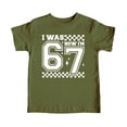 thumbnail image 4 of I was 6 Now I'm 7 Unisex Birthday Shirt for Boys & Girls Trendy Check 7th Birthday Tee Military Green Shirt Youth Small, 4 of 5