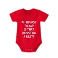 thumbnail image 4 of Baby Boys Casual Cute Short Sleeve Onesie With "If I Refuse To Nap Is That Resisting A Rest" For Summer Pregnancy Gift, 4 of 5