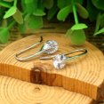 thumbnail image 1 of 14K White Gold Drop Earrings with Floating Swarovski Crystals, 1 of 3