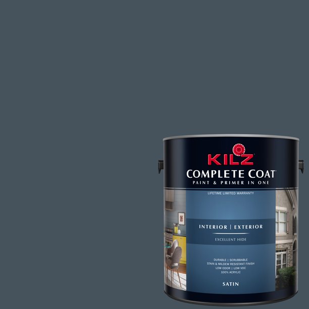 Kettle Black, KILZ COMPLETE COAT Interior/Exterior Paint & Primer in
