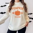 thumbnail image 4 of Pumpkin Season Star Distressed - Womens Garment Dyed Long Sleeve, 4 of 9