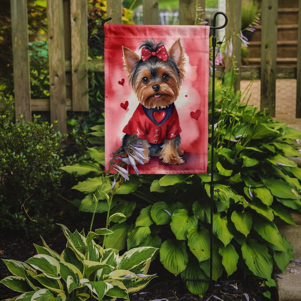 Yorkshire Terrier My Valentine Garden Flag 11.25 in x 15.5 in