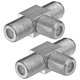 thumbnail image 2 of F Type Splitter 3 Way F-type Female To 2 Female Coaxial Connector Adapter 2pcs, 2 of 5