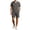 HGG289-Gray, variant on Men's 2 Pieces Set V-Neck Short Sleeve Henley Shirts and Shorts Pants Texture Summer Beach Vacation Outfits